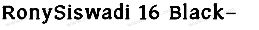 RonySiswadi 16 Black字体转换